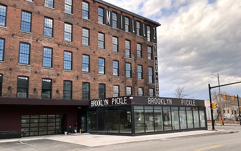 Brooklyn Pickle Utica in the brick Utica Steam Cotton building downtown